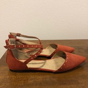 Burnt orange flats